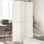 vidaXL Разделител за стая, 3 панела, ретро бял, дърво пауловния масив, снимка 2