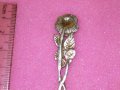 СТАРА ФЛОРАЛНА КОЛЕКЦИОНЕРСКА ДЕСЕРТНА СРЕБЪРНА ВИЛИЧКА СРЕБРО 800 ПРОБА 43001, снимка 8