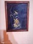 Стара картина рисувана коприна, снимка 2