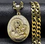 Позлатено с 18к златно покритие Колие " Дева Мария " 60см, снимка 1
