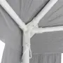 Градински PVC Павилион 3x3 м Сив - Водоустойчива Шатра с Прозорци и Странични Стени, снимка 4