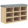 vidaXL Пейка за обувки, дъб сонома, 82x32x50 см, инженерно дърво, снимка 1