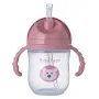 Чаша със сламка и дръжки,  Honey Baby, Pink Teddy Bear, Занимателна, 235 мл, снимка 1
