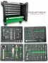 Количка шкаф с инструменти с 7 чекмеджета 5 пълни – Rockforce RFGREEN, снимка 1