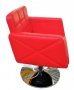 Фризьорски стол Afrodita - S73 - червен/черен, снимка 2