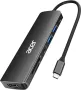 Acer USB C Hub, 7 в 1 USB C към 4K HDMI, 2 USB 3.1, Type-C, PD 100W, четец на SD карти, снимка 1