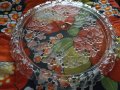 Walter Glas- Кристално ново плато,голяма релефна чиния 34 см диаметър , снимка 11