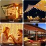 Orihome® 15 м, 85 LED гирлянди, соларни и USB, дистанционно управление, снимка 3