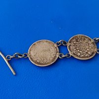 Сребърна гривна от сребърни монети, снимка 2 - Антикварни и старинни предмети - 41865064