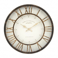 Декоративен бронзов стенен часовник с латински цифри , снимка 1 - Декорация за дома - 36219253