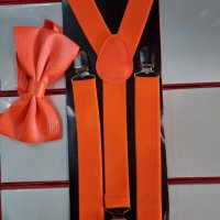 Ярко оранжево тиранти и папионка , снимка 3 - Други - 39048586