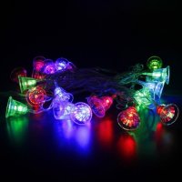 Многоцветни коледни LED лампички с различни фигури - Многоцветни, снимка 1 - Лед осветление - 42713648