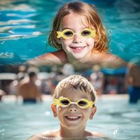 Нови Детски очила за плуване с регулируема каишка/6-14 години, снимка 4 - Водни спортове - 41576096
