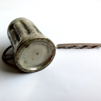 Стара сребърна щипка за пари и чаша от 19 век, снимка 9 - Други ценни предмети - 44742346