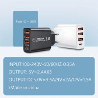 Fast Charge зарядно със USB кабел type C, снимка 2 - Друга електроника - 42453615