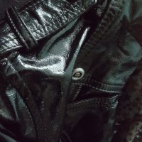 Унисекс рокерия кожено байкър мото яке с лачено покритие естествена кожа Tough Jeansmith, снимка 7 - Якета - 35728269