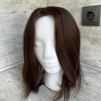Дамско тупе💯 Човешка коса Шоколад, снимка 7 - Аксесоари за коса - 41460573