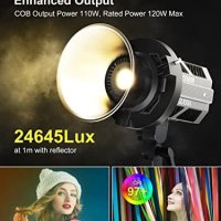 COLBOR CL100X 110W Bi-color Видео Осветление 2700-6500K, снимка 3 - Чанти, стативи, аксесоари - 42739834