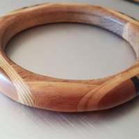 Дизайнерска ръчно изработена идианска дървена гривна, снимка 7 - Гривни - 42271430