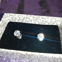 Налични Уникални Истински обеци 2 карата Фенси бяло Диамант Мойсанит Moissanite Diamond , снимка 4 - Обеци - 34859667