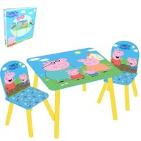 Детската маса и столчета Peppa Pig, Дърво, снимка 1 - Маси - 44471696
