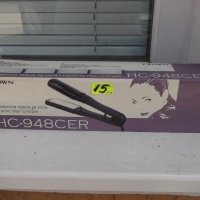 Преса "CROWN - HC-948 CER" керамична за коса работеща, снимка 1 - Преси за коса - 41313009