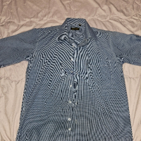 Мъжка синя риза М, снимка 1 - Ризи - 44734058