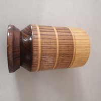 Дървена чаша  h 12.5 см. , снимка 3 - Други стоки за дома - 39888525