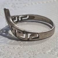 Сребърен пръстен Миандър 925 проба , снимка 3 - Пръстени - 44216966