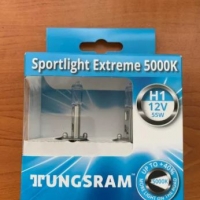 Комплект халогенни крушки Tungsram H1 Sportlight Extreme 5000K 12V 55W, снимка 1 - Части - 36090329