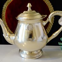 Английска кана,чайник,никелово сребро 940 гр. , снимка 1 - Антикварни и старинни предмети - 39182939