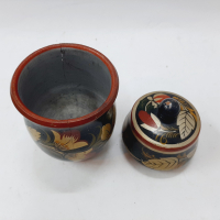 Руски дървени чаша и кутийка Хохлома(5.4), снимка 2 - Антикварни и старинни предмети - 44670357