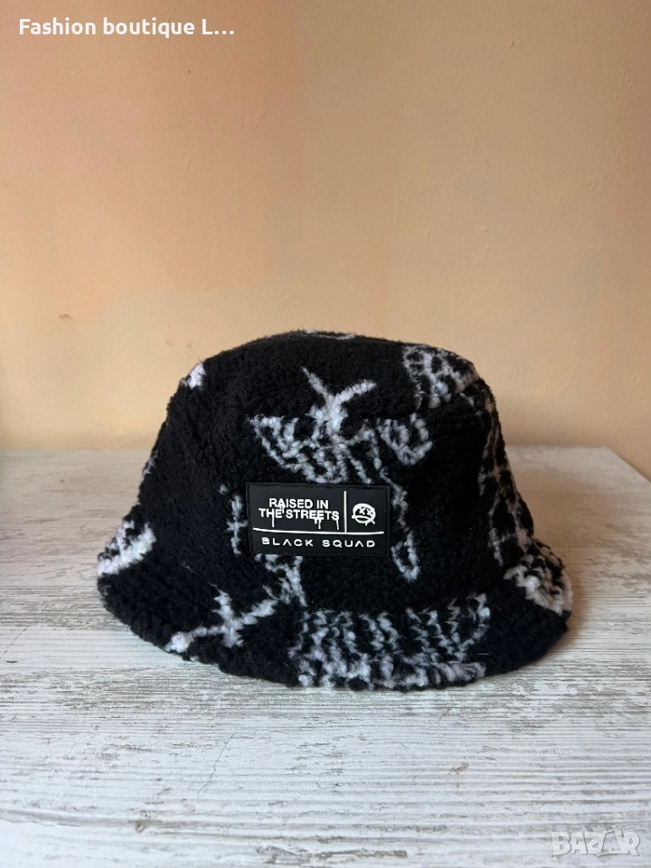 Дамска черна пухена шапка L / XL размер 🖤, снимка 1