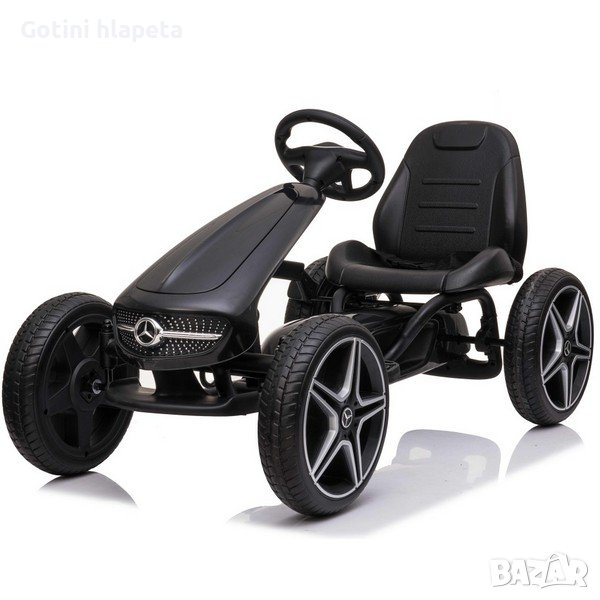 Картинг Mercedes Pedal Go Kart с меки гуми, лицензиран модел, снимка 1