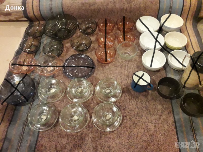 Чинии,чашки,купички стъклени и порцеланови, снимка 1