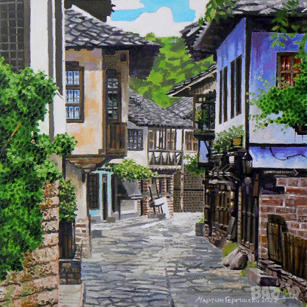 Етър-а . Маслена картина . Худ. Мартин Гергински ., снимка 1