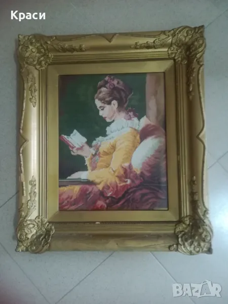 Вилеров гоблен "Момичето с книгата", снимка 1