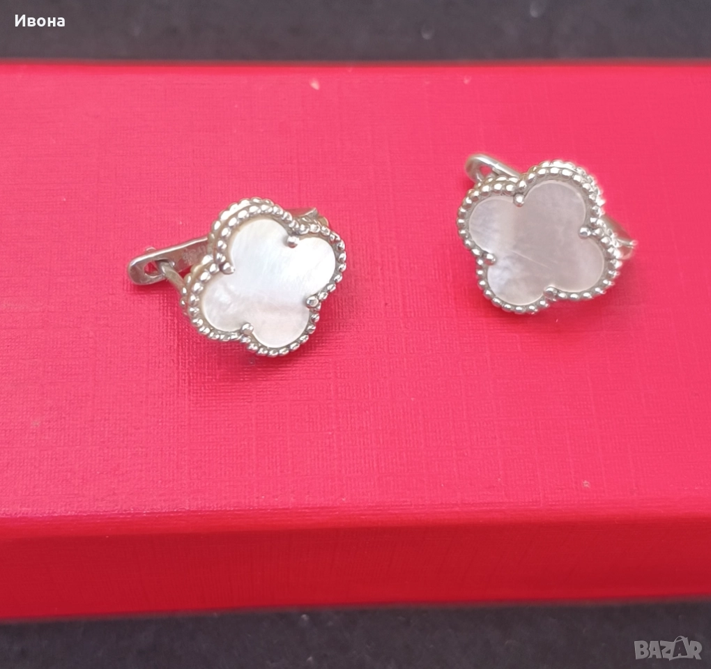 Сребърни обеци, снимка 1