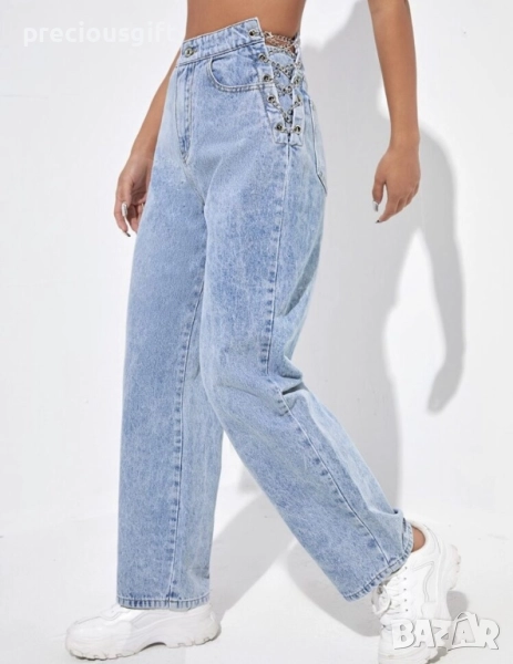 Дамски дънки с висока талия, снимка 1