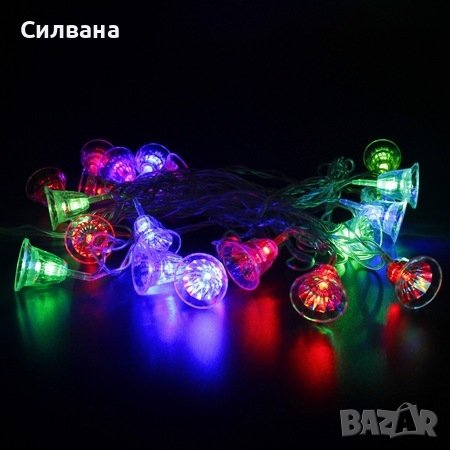 Многоцветни коледни LED лампички с различни фигури - Многоцветни, снимка 1