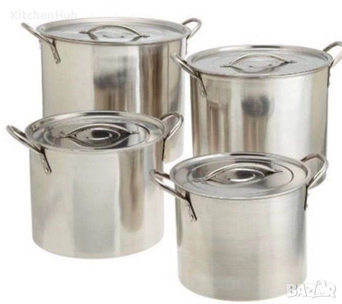 Тенджери от неръждаема стомана, 4 броя , снимка 1