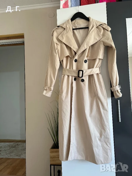 Бежов дълъг шлифер, снимка 1