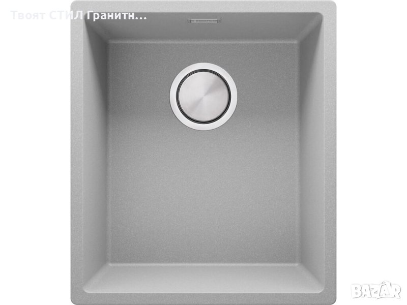 Кухненска Мивка от гранит за вграждане под плот Лондон 45 410x470 м Сива, снимка 1
