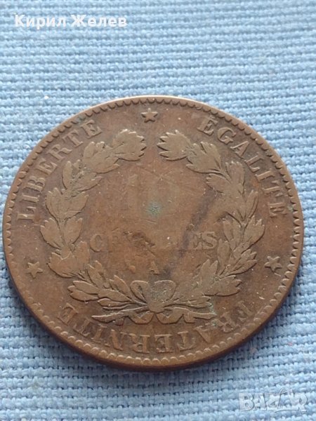 Рядка монета 10 сантима 1886г. Франция Трета република за КОЛЕКЦИОНЕРИ 30407, снимка 1