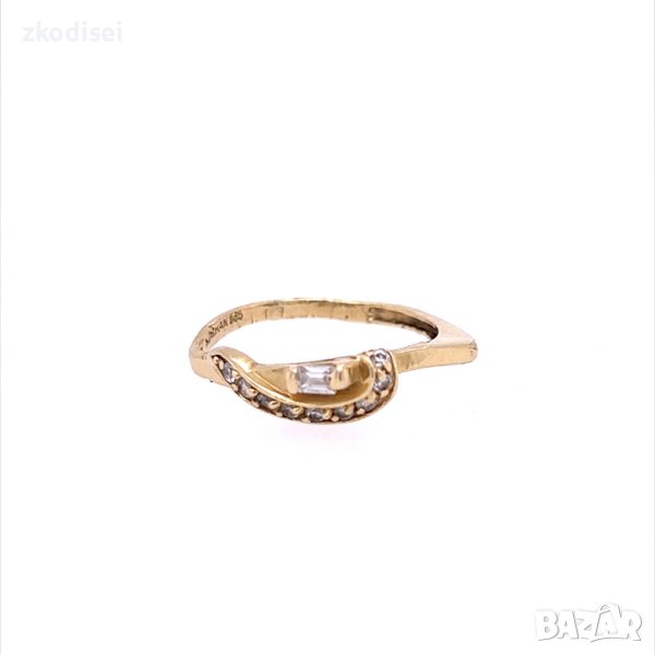 Златен дамски пръстен 1,83гр. размер:54 14кр. проба:585 модел:20119-1, снимка 1