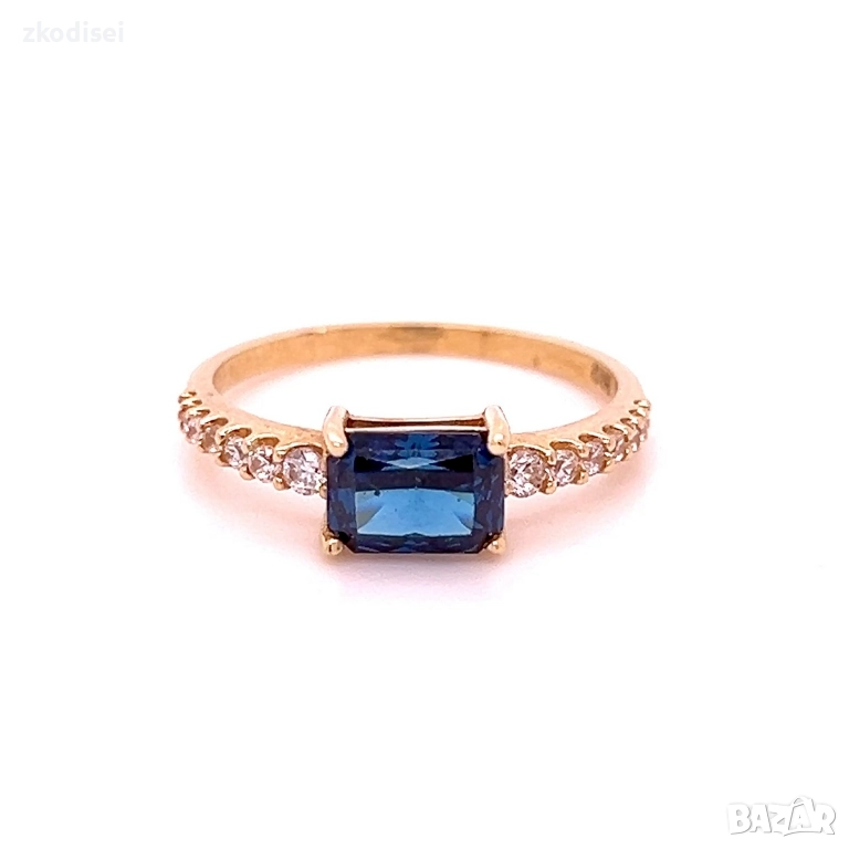 Златен дамски пръстен 2,19гр. размер:55 14кр. проба:585 модел:34544-1, снимка 1