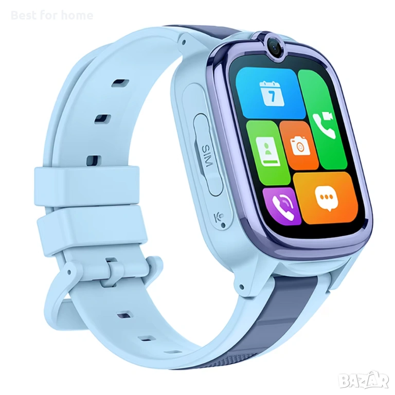 Детски смарт часовник K59H 4G – Видео разговори, GPS проследяване и SOS бутон (розов), снимка 1