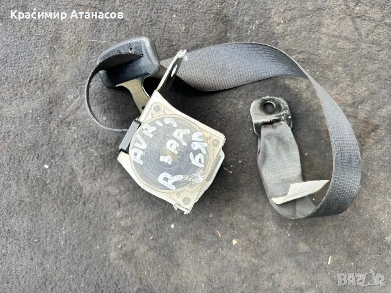 C093101. Предпазен колан заден десен за Тойота Аурис. 7P1630, снимка 1