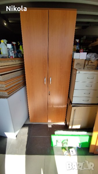 Офис шкафе - Двукрили гардероби за документи с рафтове -  80/205/37, снимка 1