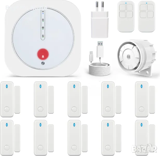 Аларми за врата за домашна сигурност с 10 сензора и 2 дистанционни , снимка 1